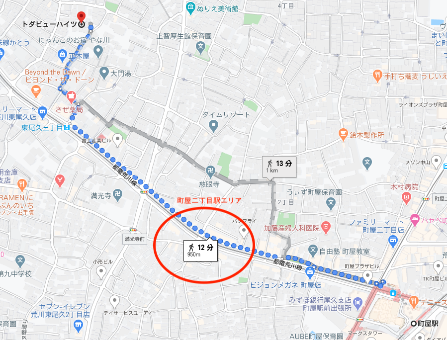 トダビューハイツの行き方 トダビューハイツ 下町 東京都荒川区東尾久の賃貸住宅